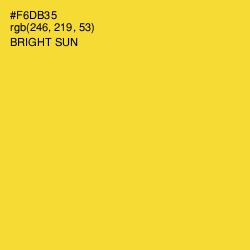 #F6DB35 - Bright Sun Color Image